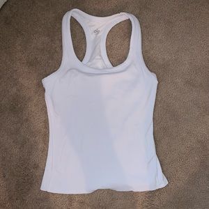 ALO ribbed white tank top